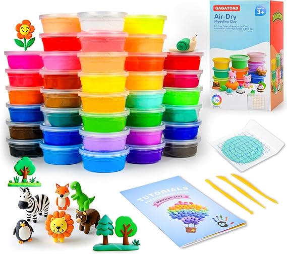 GAGATOAD 36 Colors Air Dry Clay Kit